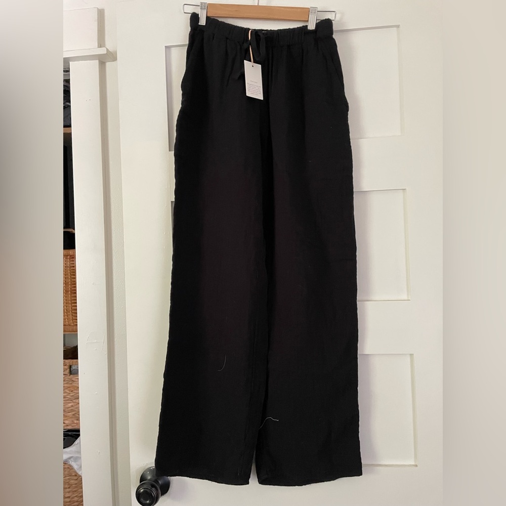 Aritzia Little Moon Airplush Cotton Sail Pant Size S Black